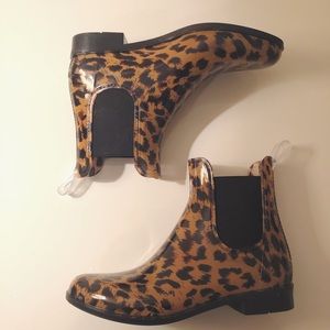 London Fog | Leopard Print Rainboots